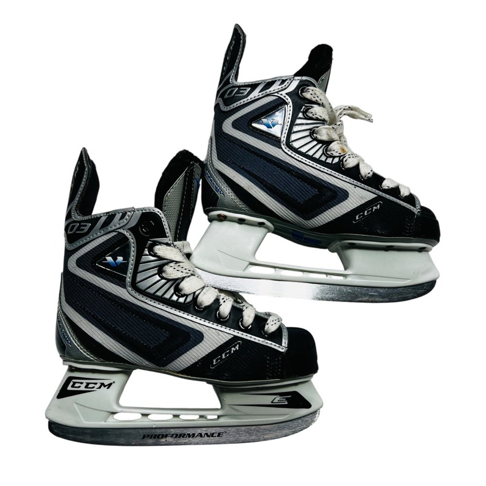 CCM Vector Performance Black and White Performance Skates‎